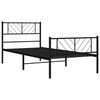vidaXL Estructura cama sin colchón con estribo metal negro 75x190 cm