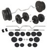 vidaXL Juego de pesas 60 kg barra y mancuernas