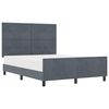 vidaXL Cama tipo Box Spring Gris oscuro 140 x 200 cm Terciopelo