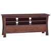 vidaXL Mueble de TV madera maciza de caoba marr&oacute;n cl&aacute;sico 100x30x45 cm
