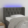 vidaXL Cabecero con LED de terciopelo gris oscuro 83x16x78/88 cm