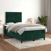 vidaXL Cama box spring con colch&oacute;n terciopelo verde oscuro 120x190 cm