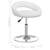vidaXL Silla de comedor giratoria cuero sint&eacute;tico blanco
