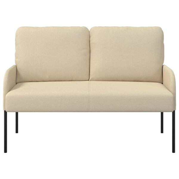 vidaXL Sof&aacute;s con coj&iacute;n 110cm Crema Madera contrachapada