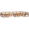 vidaXL Conjunto de sof&aacute;s de exterior 9 pcs Natural
