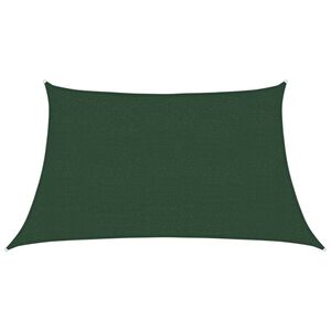 vidaXL Toldo de vela verde oscuro HDPE 160 g/m&sup2; 3/4x2 m