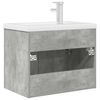 vidaXL Mueble de ba&ntilde;o con lavabo incorporado y grifo gris hormig&oacute;n