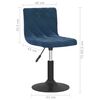 vidaXL Sillas de comedor giratorias 4 unidades terciopelo azul