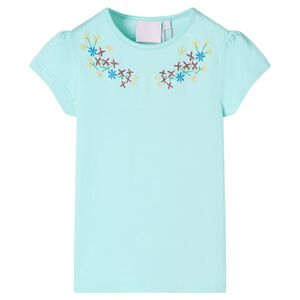 vidaXL Camiseta infantil aguamarina claro 128
