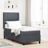vidaXL Cama tipo Box Spring Gris oscuro 80 x 200 cm Terciopelo