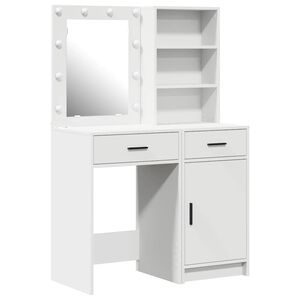 vidaXL Conjunto de mesa de vestidor con LED 2 uds.