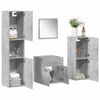 vidaXL Juego muebles de ba&ntilde;o 4 pzas madera contrachapada gris hormig&oacute;n