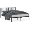 vidaXL Estructura cama sin colch&oacute;n con cabecero metal negro 150x200 cm