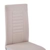 vidaXL Sillas de comedor voladiza 2 uds cuero sint&eacute;tico capuchino