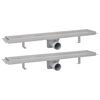 vidaXL Desag&uuml;e ducha lineal 2 pzs burbuja 630x140 mm acero inoxidable