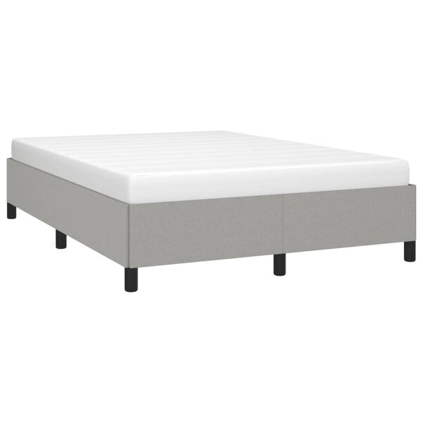vidaXL Cama sin colch&oacute;n tela gris claro 140x200 cm