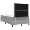 vidaXL Cama tipo Box Spring con colch&oacute;n Gris claro 120 x 190 cm tela