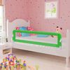 vidaXL Barandilla de seguridad cama de ni&ntilde;o poli&eacute;ster verde 120x42 cm
