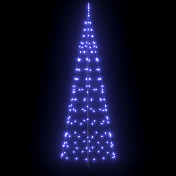 vidaXL &Aacute;rbol de Navidad LED con estacas de tierra Azul 250 cm Hierro