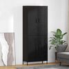 vidaXL Alacena Roble Negro 69,5 x 34 x 180 cm Madera contrachapada