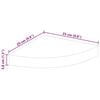 vidaXL Estante flotante de esquina gris con brillo MDF 25x25x3,8 cm