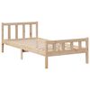 vidaXL Cama con estanter&iacute;a sin colch&oacute;n madera maciza de pino 75x190 cm