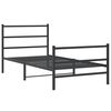 vidaXL Estructura cama sin colch&oacute;n con estribo metal negro 100x200 cm