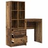 vidaXL Escritorio con caj&oacute;n 2 pcs Madera vieja