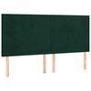 vidaXL Cama box spring con colch&oacute;n terciopelo verde oscuro 180x200 cm
