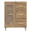 vidaXL Vitrina Roble artesanal 69,5 x 34 x 90 cm Madera contrachapada