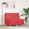 vidaXL Unidad de Sof&aacute; Modular sin Brazos 2 pcs Rojo 55 x 74 x 82 cm