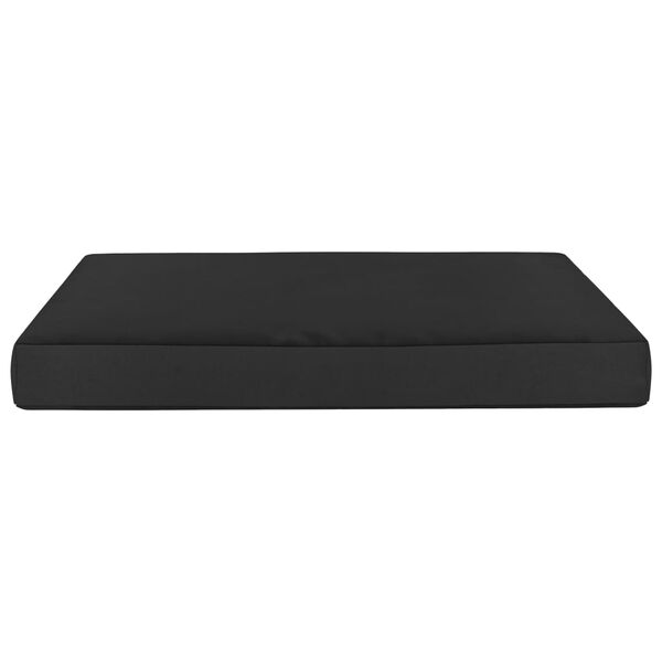 vidaXL Coj&iacute;n para muebles de pal&eacute;s tela negro 60x61,5x6 cm