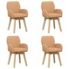 vidaXL Sillas de comedor giratorias 4 uds. Boucl&eacute; Beige