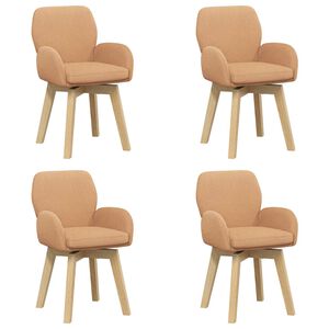 vidaXL Sillas de comedor giratorias 4 uds. Boucl&eacute; Beige