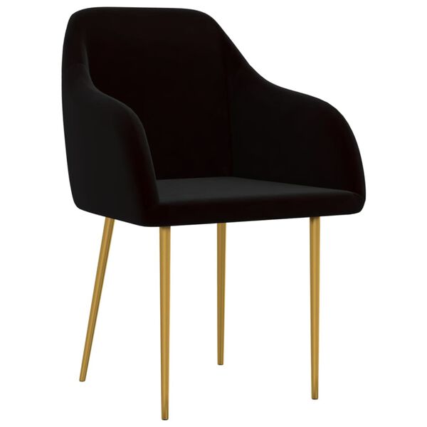 vidaXL Silla de comedor 6 unidades terciopelo negro
