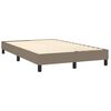 vidaXL Cama box spring con colch&oacute;n tela gris taupe 120x200 cm