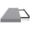 vidaXL Estantes flotantes pared 4 MDF gris 120x23,5x3,8 cm