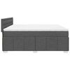 vidaXL Cama box spring con colch&oacute;n tela gris oscuro 200x200 cm