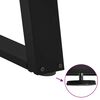 vidaXL Patas para mesa de comedor en forma de U (2 unidades), color negro, 60 x 72-73 cm, acero