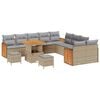 vidaXL Conjunto de sof&aacute;s de jard&iacute;n con coj&iacute;n 17 pcs Beige y Gris Claro