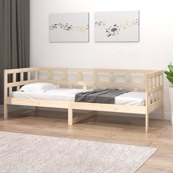 vidaXL Sofá cama madera maciza de pino 90x190 cm