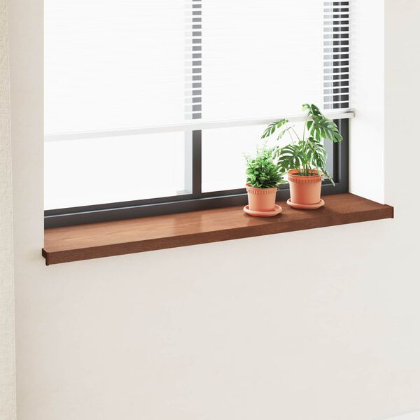 vidaXL Umbral de Ventana Madera Marr&oacute;n 120 x 30 x 4,5 cm PVC