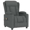 vidaXL Sill&oacute;n de masaje de tela gris oscuro