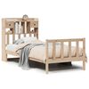 vidaXL Cama con estanter&iacute;a sin colch&oacute;n madera maciza de pino 90x200 cm
