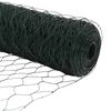 vidaXL Cerca Hexagonal Verde 0.6 x 25 m Acero