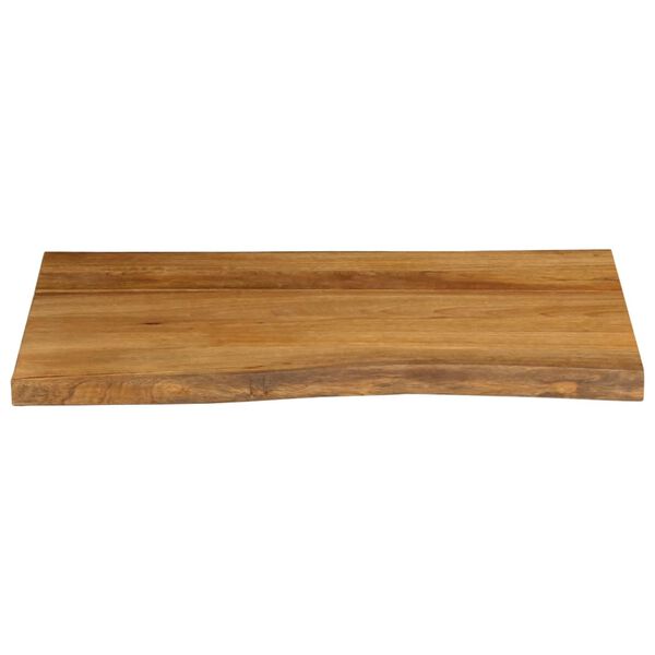 vidaXL Tablero de mesa borde natural madera maciza mango 80x60x3,8 cm