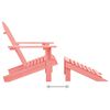 vidaXL Silla jardín Adirondack con otomana madera maciza de abeto rosa
