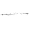 vidaXL Kit de herrajes para puerta corredera 366 cm acero plateado