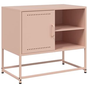 vidaXL Mueble para TV de acero rosa 68x39x60,5 cm