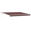 vidaXL Toldo retr&aacute;ctil autom&aacute;tico con luces LED marr&oacute;n 400x300 cm
